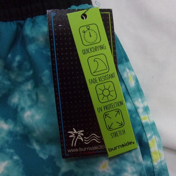 NEW Large Burnside Island Hopper Tie Dye Swim Trunks - Picture 3 of 7